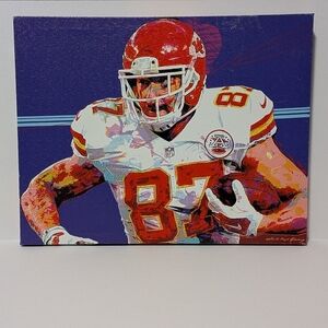 Travis Kelce #87 Kansas City Chiefs Pop Art Canvas – NFL Wall Decor